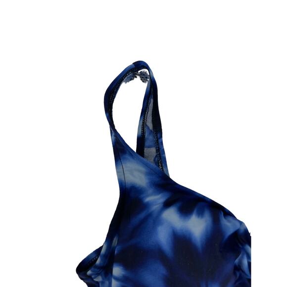 Aqua Green Blue Tie Dye One-Piece Swim Bathing Suit Women's - Picture 6 of 9